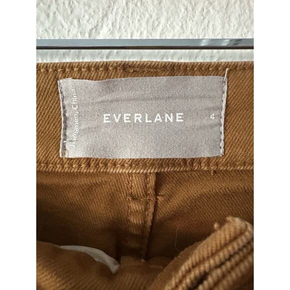 EVERLANE Regular Straight Leg Cropped Pant Jeans High Rise Chino Yellow Sz 4 - Picture 7 of 11